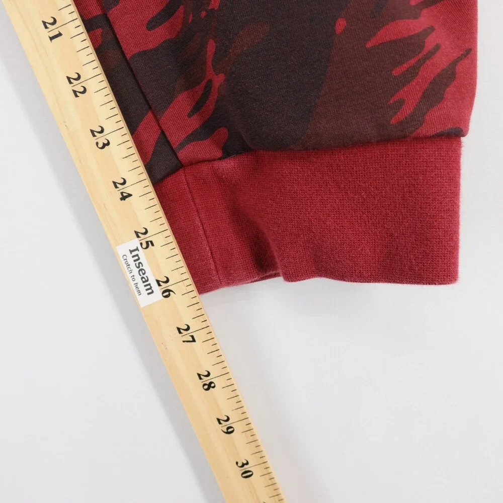 Nike Tech Fleece Joggers Mens 2XL Red Camo Drawstring Tapered Activewear